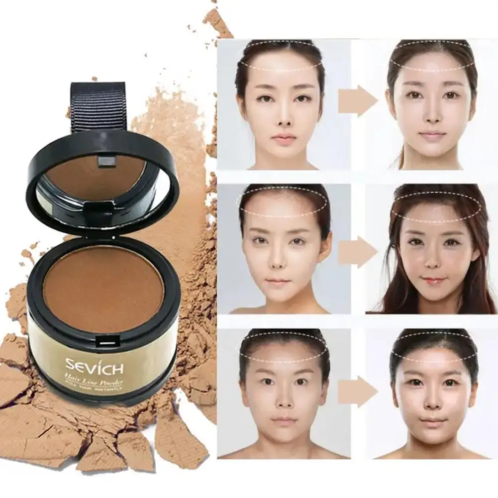 1PC Hairline Repair Filling Powder With Puff Sevich Fluffy Thin Powder Pang Line Shadow Forehead Hair Makeup Concealer