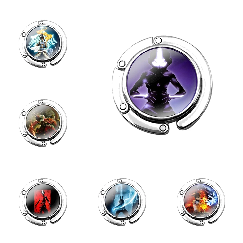 

Decor Design Cute Avatar The Last Airbender monk Foldable Purse Hook for Women's Table Handbag Storage Folding Decor Table Hook