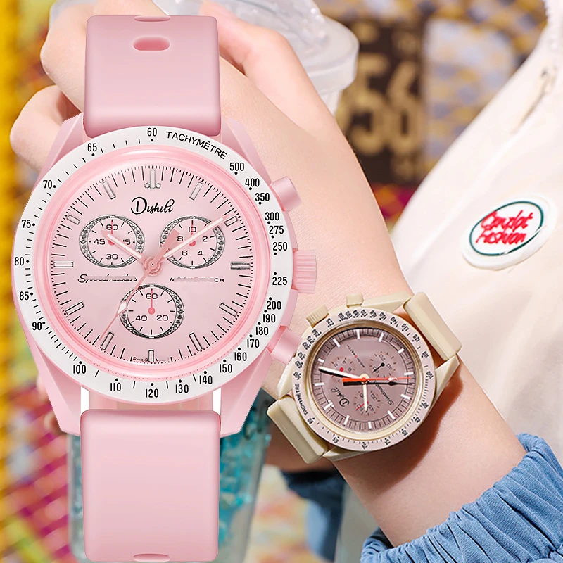 

Top Brand Mercury Joint Space Sports Watch Chronograph Women Quartz Wristwatches Men Student Fashion Gifts Reloj Mujer