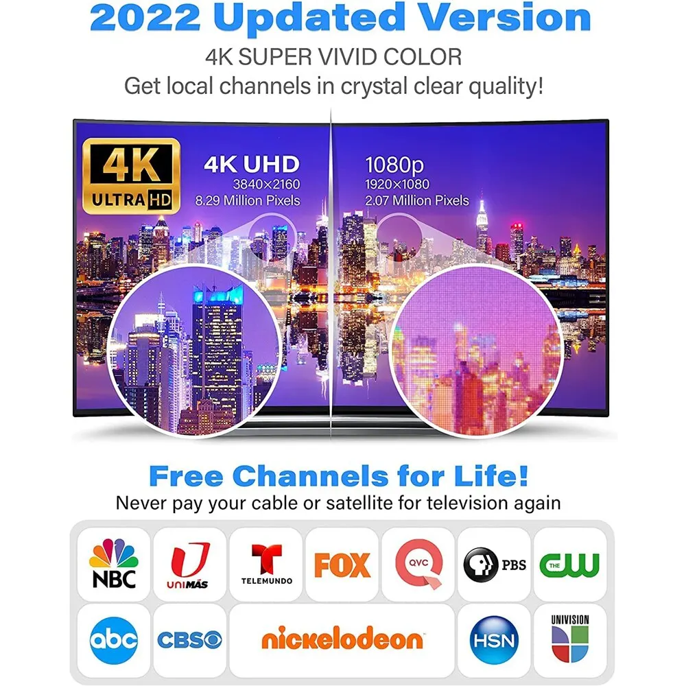 HDTV DTV Box tv antenna Booster Active Indoor Flat Design