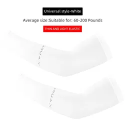 Ice Silk Sports Arm Sleeves for Sun Protection and Cooling (WHITE)