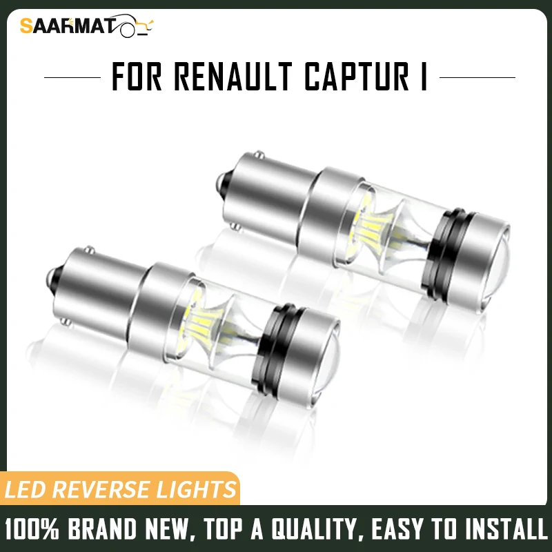 

2PCS 12V LED Reverse Light Blub Lamp 1156 P21W BA15S Canbus White For Renault Captur I 2013 2014 2015 2016 2017 2018 2019