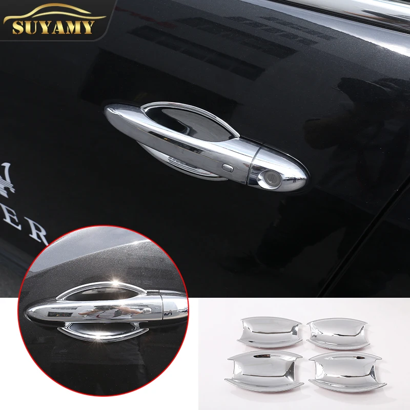 

ABS Chrome Silver Car Accessories Exterior Outer Door Bowl Cover Trim Sticker For Maserati Levante/Ghibli/Quattroporte 2013-2019