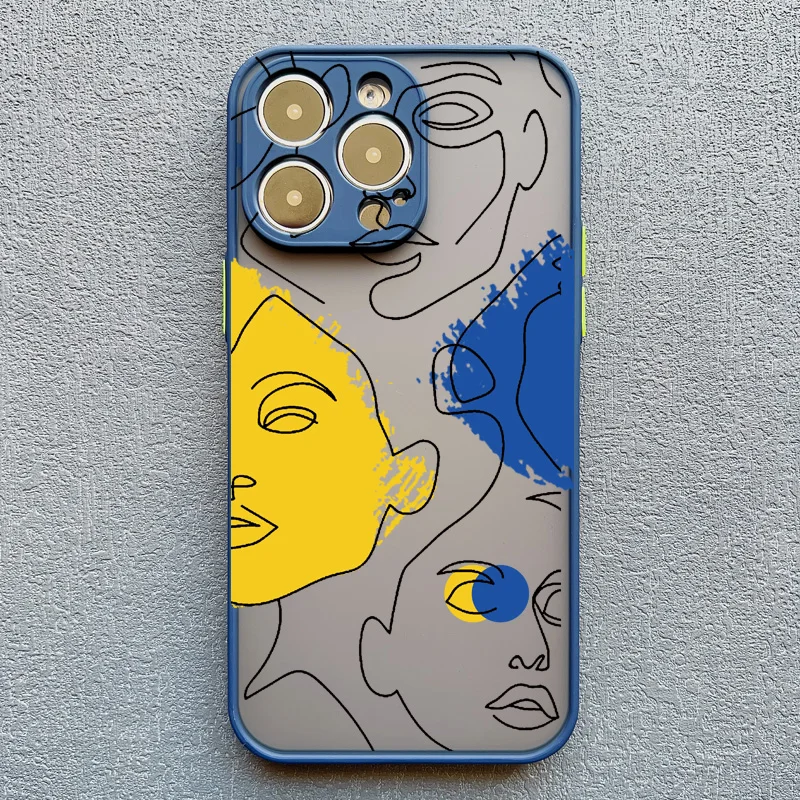 thumbnail image 1 of Funda de teléfono con patrón de corazón de amor y bandera de mapa de Ucrania para iphone 15, 14, 11, 12, 13 Pro Max, Mini, X, XS, XR, 7, 8 Plus, SE2, cubierta azul a prueba de golpes, 1 of 5