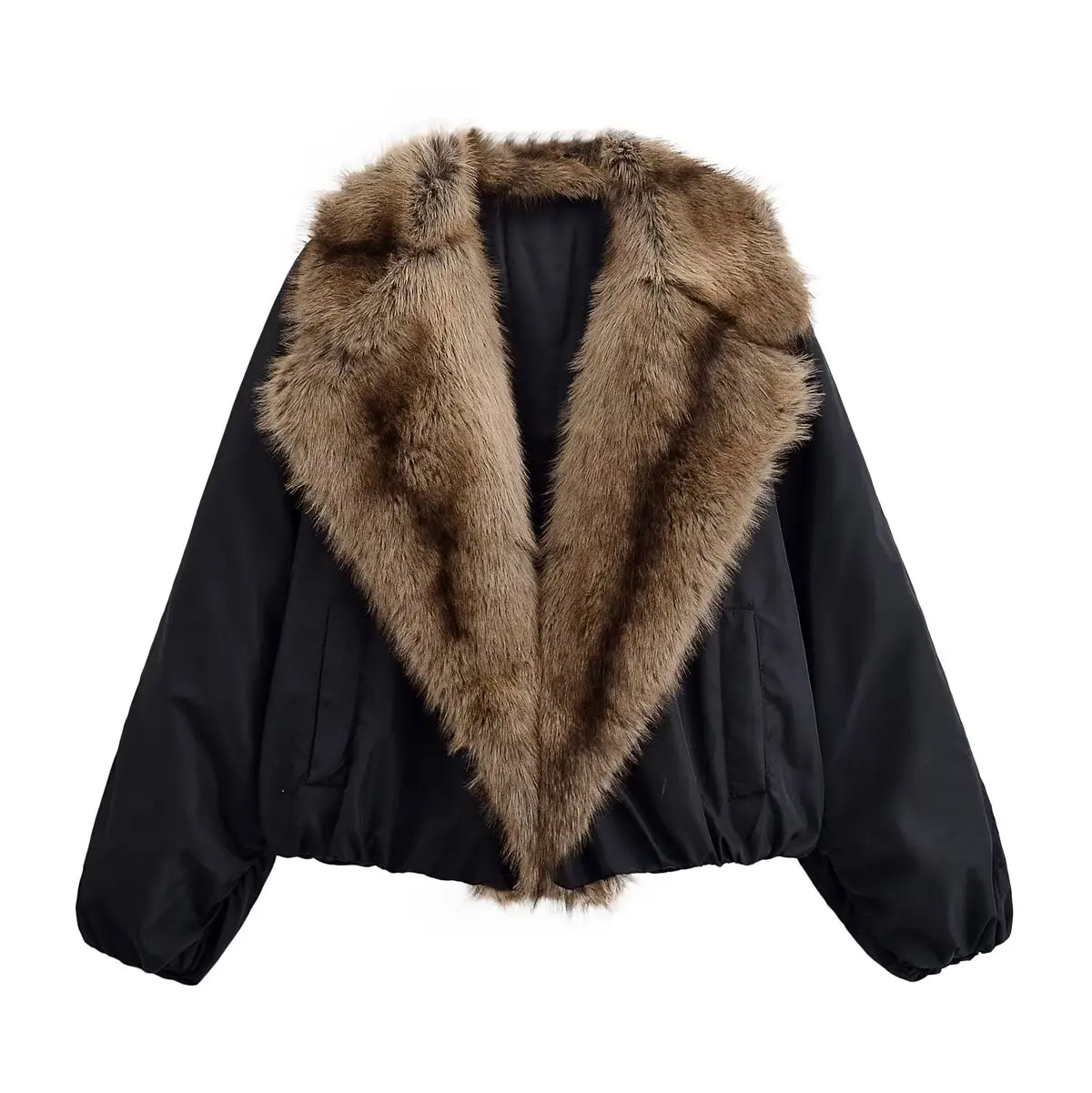KONDALA Frühling Trendy Bomberjacke Kunstpelz Revers Lose Tomboy Jacke Frauen 2026 Herbst Mode Streetwear Coole Dame Pilot Jacke – Detail 3