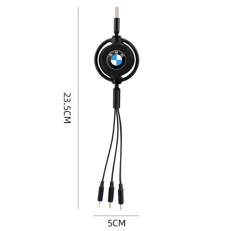 BMW M E46 E90 E60 F30 G20 X1 X2 X3 X4 X5 X6 X7 i3 i4 i5 i7 M2 M4 Z4 F10 G30용 3-in-1 마이크로 데이터 케이블 USB 타입 C 고속 충전기