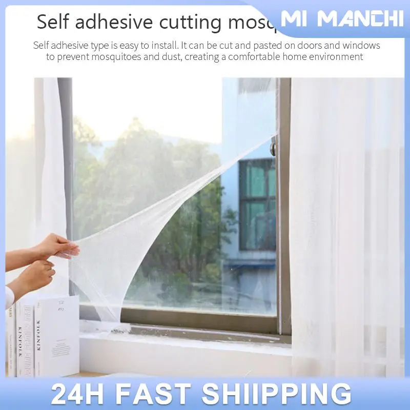 

Indoor Insect Fly Mosquito Net Screen Curtain Mesh Bug Mosquito Netting Door Window Screen Self-adhesive Protection With Tape