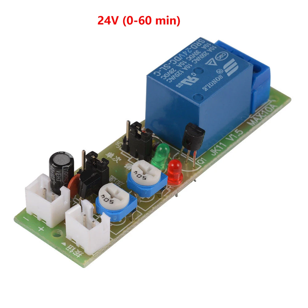 Adjustable Cycle Timer Delay Relay Module with Power Switch (0-15 Minutes)