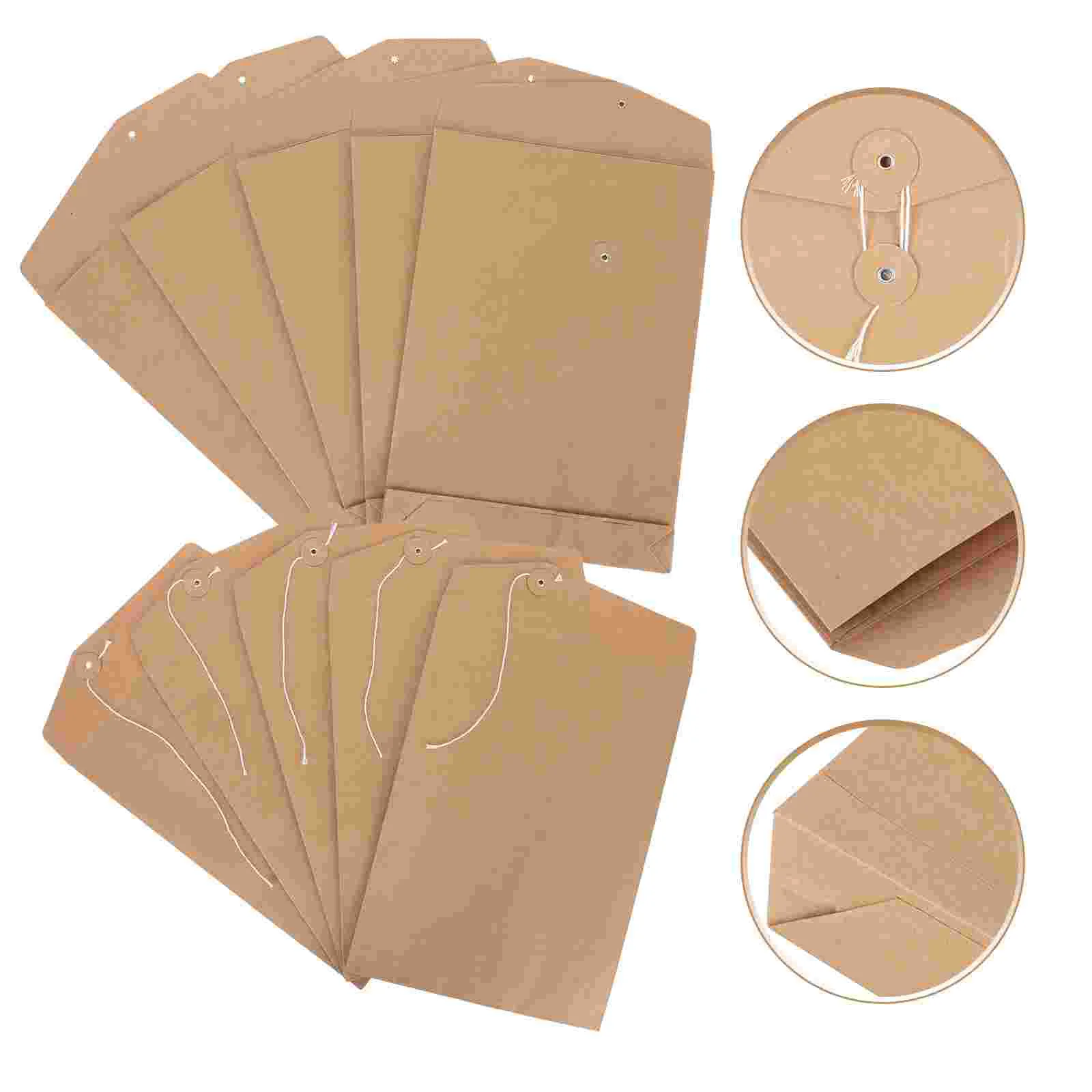 

Kraft Paper Portfolio File Organizer Envelope Document A4 Holder Folder Office Supplies Envelopes