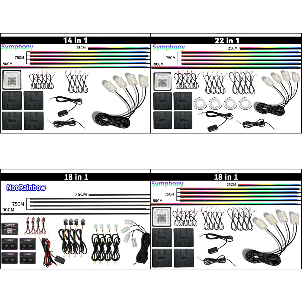 Symphony Streamer Car Ambient Light Interior LED Full Color  - AIXIVO product image