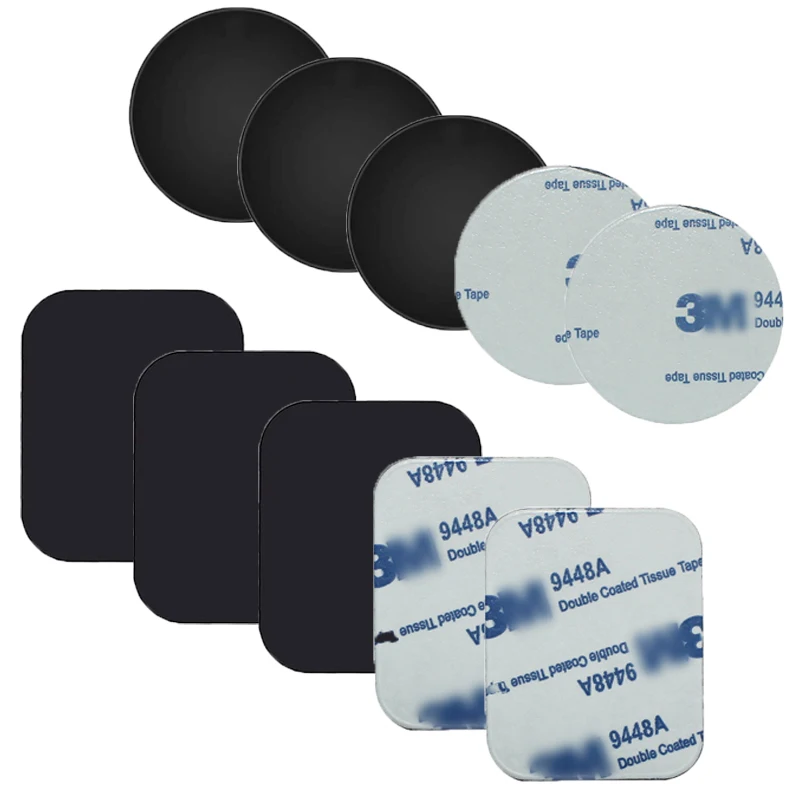 

5pcs/Set Metal Disk Plate for Magnetic Phone Holder Black Iron Sheet Disk Sticker Car Phone Magnet Stand Accessories for car