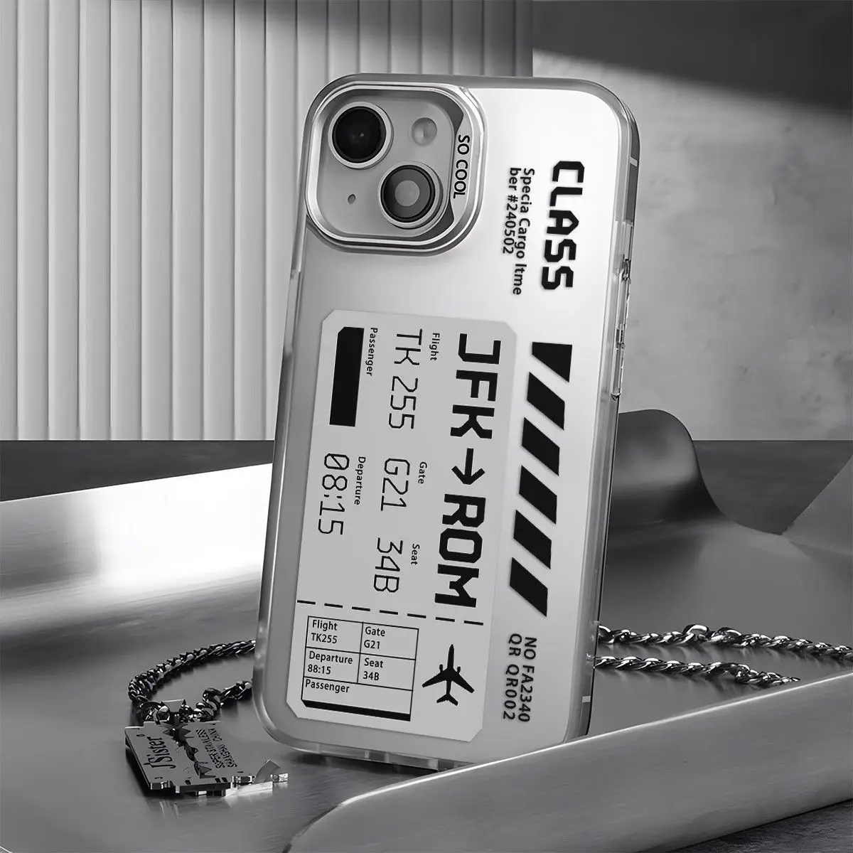Deluxe Plane Ticket Design Matte Shockproof Phone Case