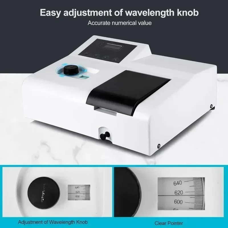 721N Spectrophotometer Portable 350-1020nm Lamp LDC Digital Lab Visible Spectrophoto meter Laboratory Analytical Equipment