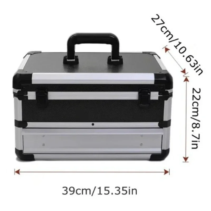 Aluminum Alloy Drawer Tool Box Multifunction Hardware Tools Storage Boxes Large Capacity Safety Equipment Organizer Accessories 6
