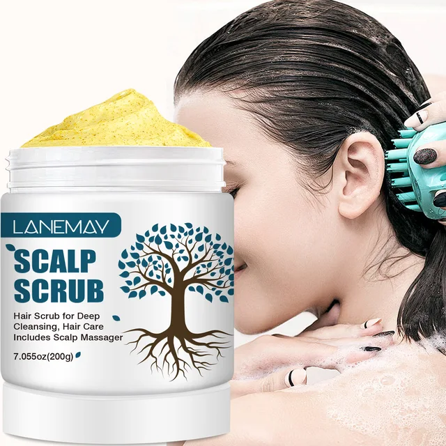 Hair scalp scrub - Deep exfoliation to remove dead skin cells from the scalp, cleanse the scalp of oil, and relieve fatigue 200g