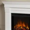 Chateau 41 "Electric Fireplace with Mantel Replaceable Fireplace Insert Heater Realistic Log and Flame Effects Remote Timer 5