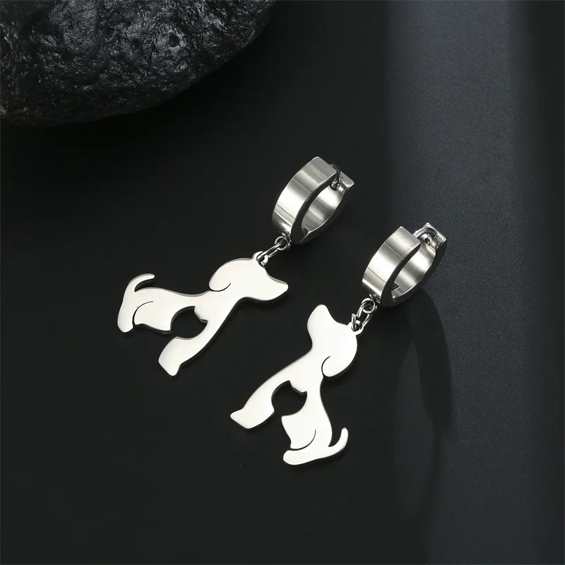 Punk Edelstahl Baumeln Ohrringe für Frauen Männer Hexe knoten Klinge Anhänger Ohr Hoop Ohrringe Hip Hop Piercing Schmuck Großhandel – Detail 27