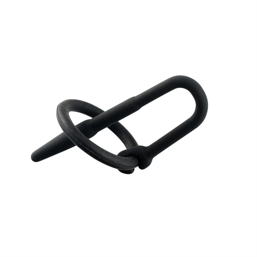 Silicone Urethral Catheter Dilator Penis Plug With Glans Ring Penis Stimulation Urethral Plug Sex Toys For Men Masturbator