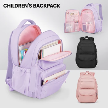    Zaino scolastico per ragazze, zaini per adolescenti con grande capacità, borsa scolastica casual alla moda per ragazze e ragazzi delle elementari