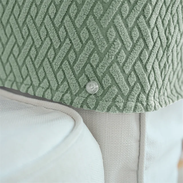 2 pz/set Jacquard Bracciolo Coprisedie Colore Solido Campione a prova di Polvere Divano Braccioli Copertura Universale per Soggiorno Complementi Arredo Casa 4