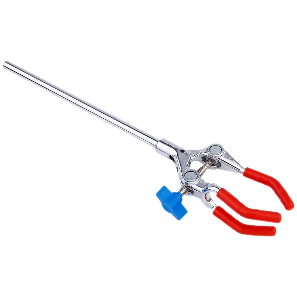 

Lab Clamp Prong Finger Adjust Jaw Style Rubber-Coated Head a Black Laboratory Stand Clip Stainless Steel Extension Flask Clip