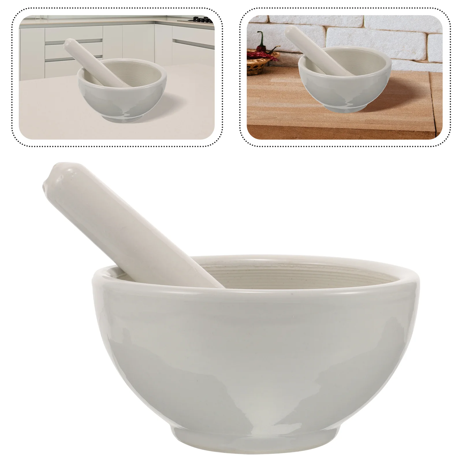 

Glaze Grinding Bowl Kitchen Assecories Garlic Assoccories Medicine Crush Pot Seasoning Mortar Ceramics Household