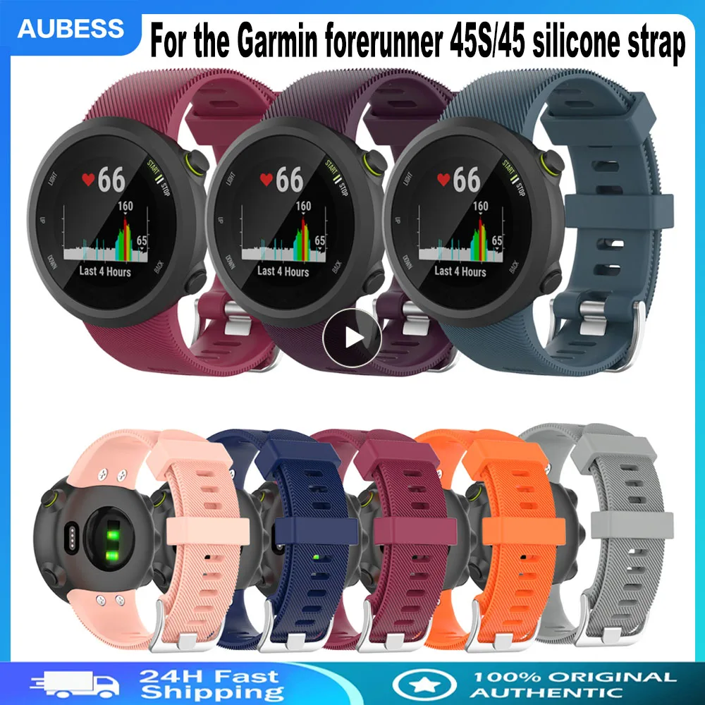 

Ремешок для наручных часов Garmin Forerunner 45 45S, спортивный силиконовый быстросъемный браслет с GPS, инструмент, 1 ~ 10 шт.