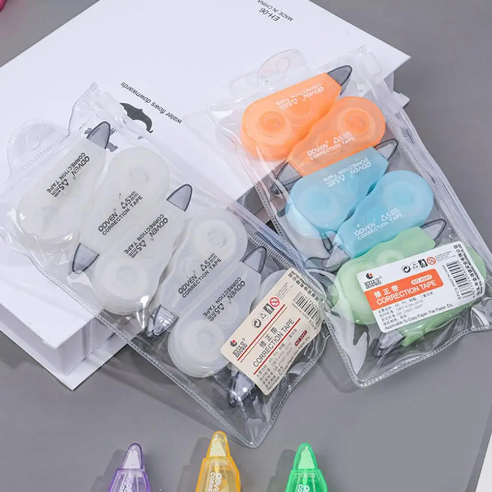 Correction Tape Correction Belt Correction Strap Correction Supplies 6Pcs/Set Durable Glue Rollers Soft Grip Plastic Correction Tape Flower Print Correction Tape for Study Eraser