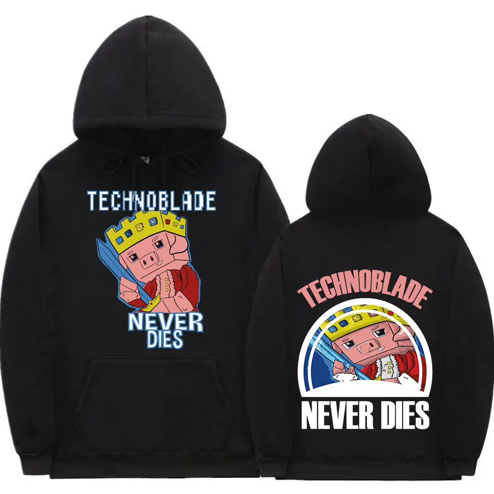 Technoblade Never Dies Kids Hoodie Retro Style Technoblade 