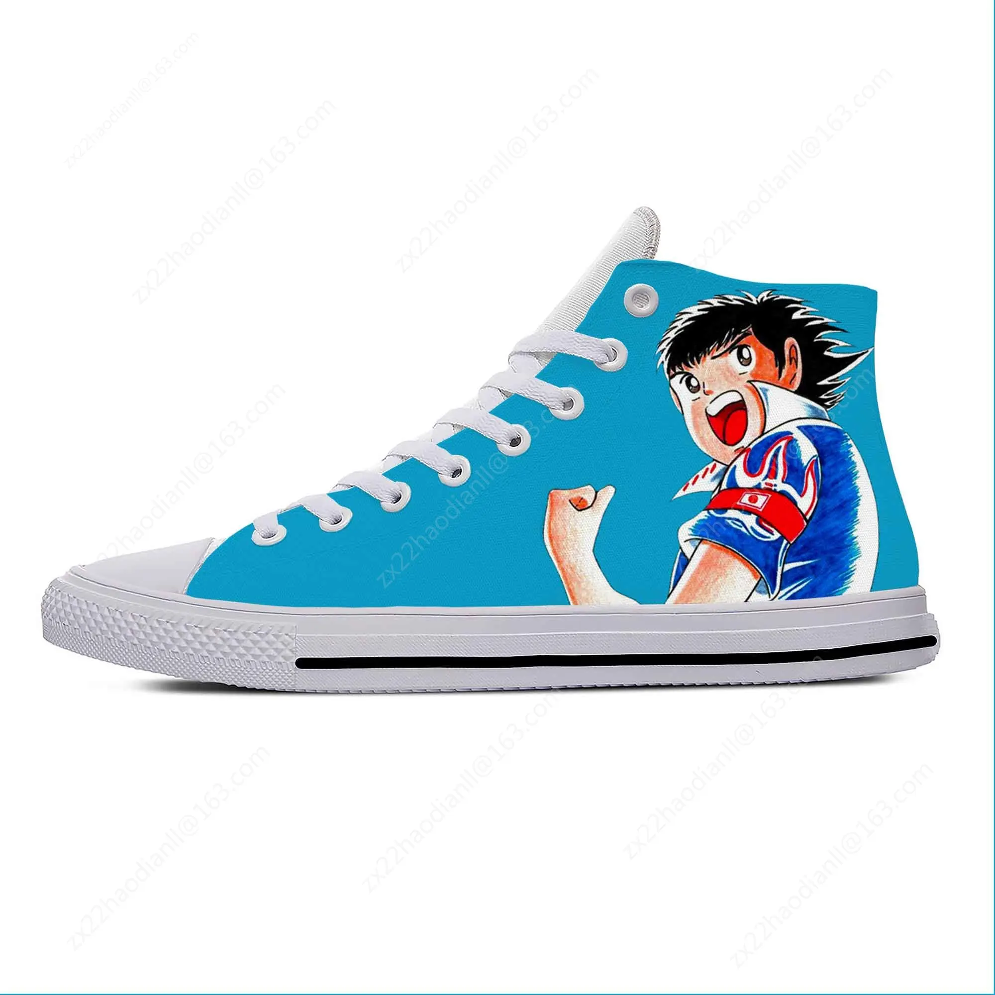 Anime Cartoon Manga Captain Tsubasa Ozora Tsubasa Casual Cloth Shoes High Top Lightweight Breathable 3D Print Men Women Sneakers