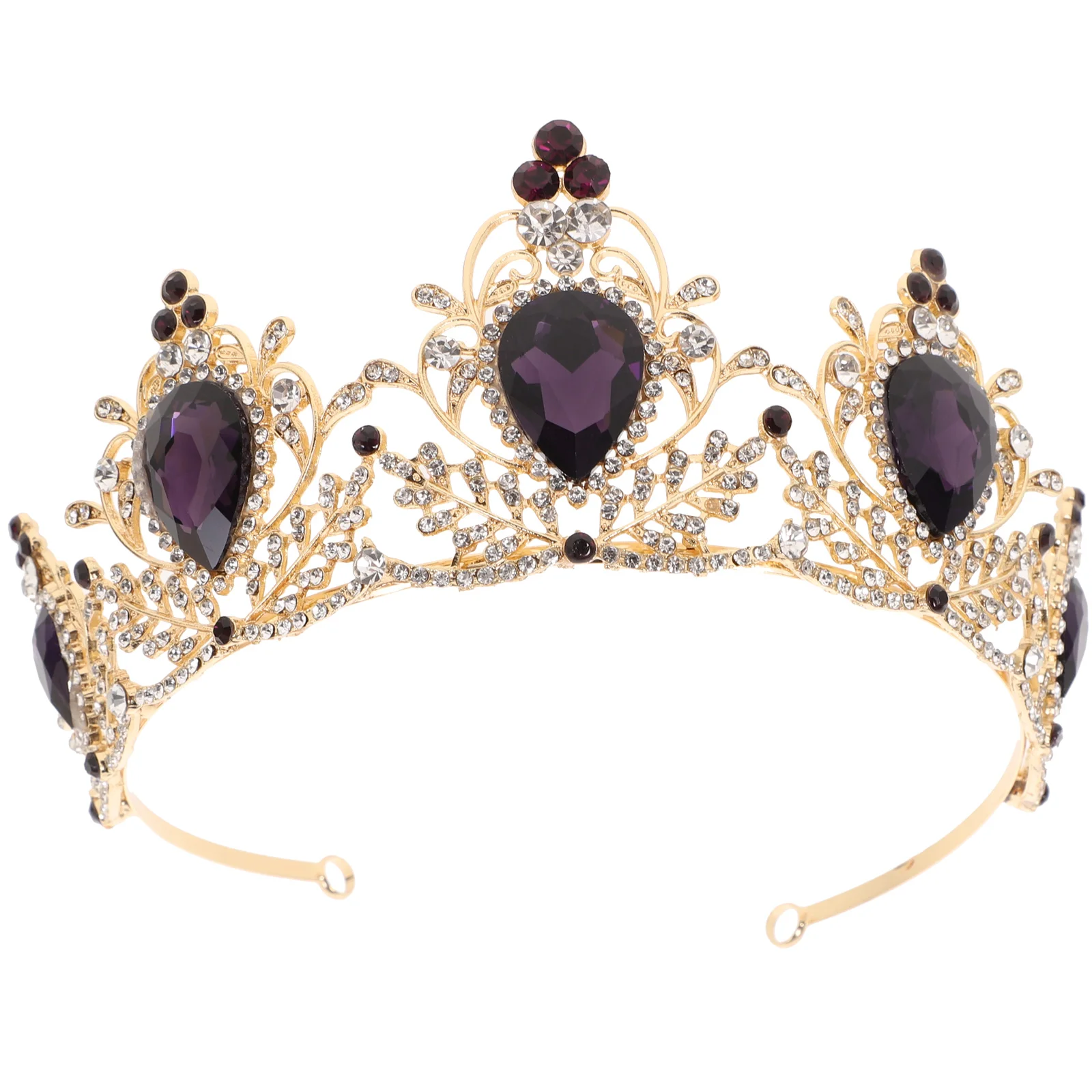 

1PC Retro Baroque Crown Rhinestone Crown Hair Accessories for Wedding Festival Party