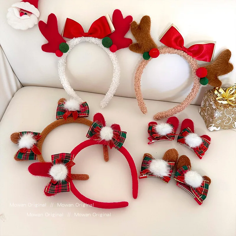 Christmas Headband with LED Lights Snowflake Xmas Tree Hair Band Christmas Decorations for Home Girls Women New Year Gifts