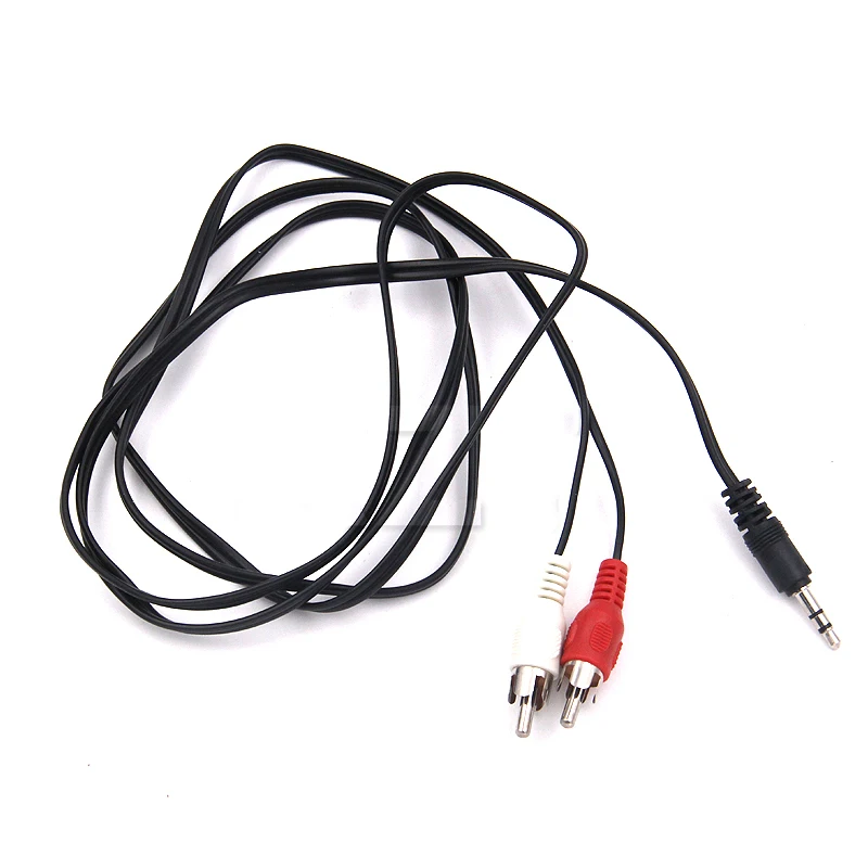 3.5mm Jack to 2 RCA Audio Cables Stereo 3.5 mm Male to 2RCA Male Coaxial Aux Cable For TV Sound Laptop Mp3 Speakers 1.2M