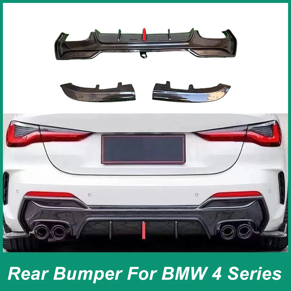 

Для BMW 4 серии G22 G23 M Sport 425i 440i 2020 + Диффузор для заднего бампера Iip подбородок для губ дефлектор спойлер 3D стиль Корпус Комплект углеродный FRP