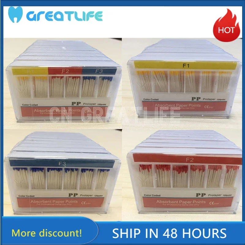 

10 Box Dental Absorbent Paper Points for Files Root Cancel Endodontics Absorption F1 F2 F3