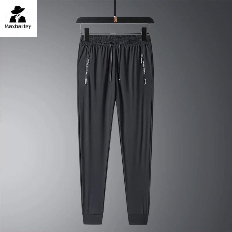 Summer Casual Pants Men's Thin Nylon Stretch Quick-drying Sports Pants Plus Size Outdoor Loose Running Fitness Pants for Men 8XL 3