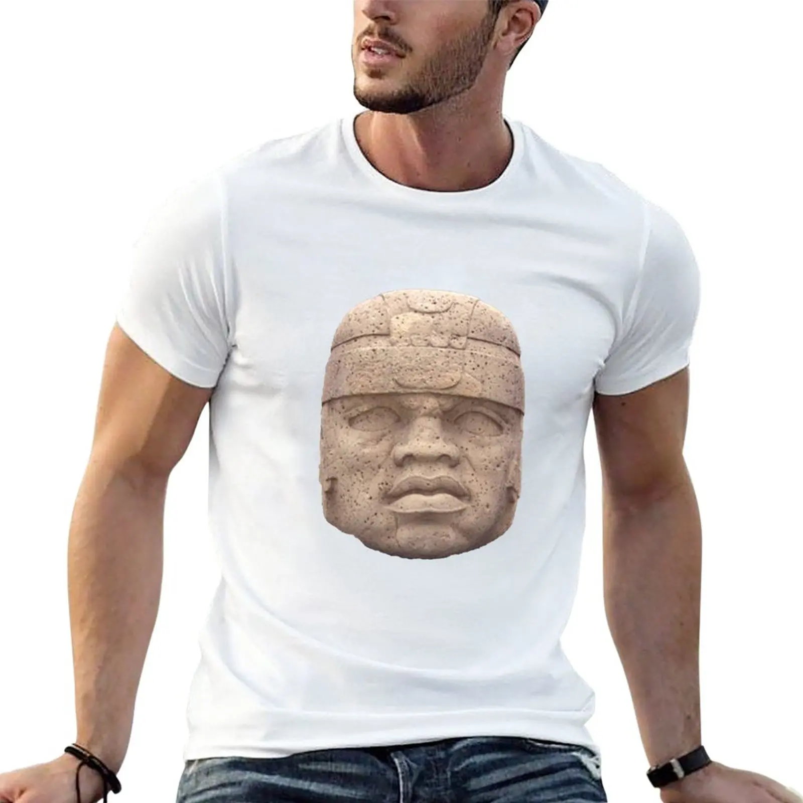 

New Olmec head T-Shirt quick drying t-shirt Tee shirt oversized t shirts Short sleeve tee men