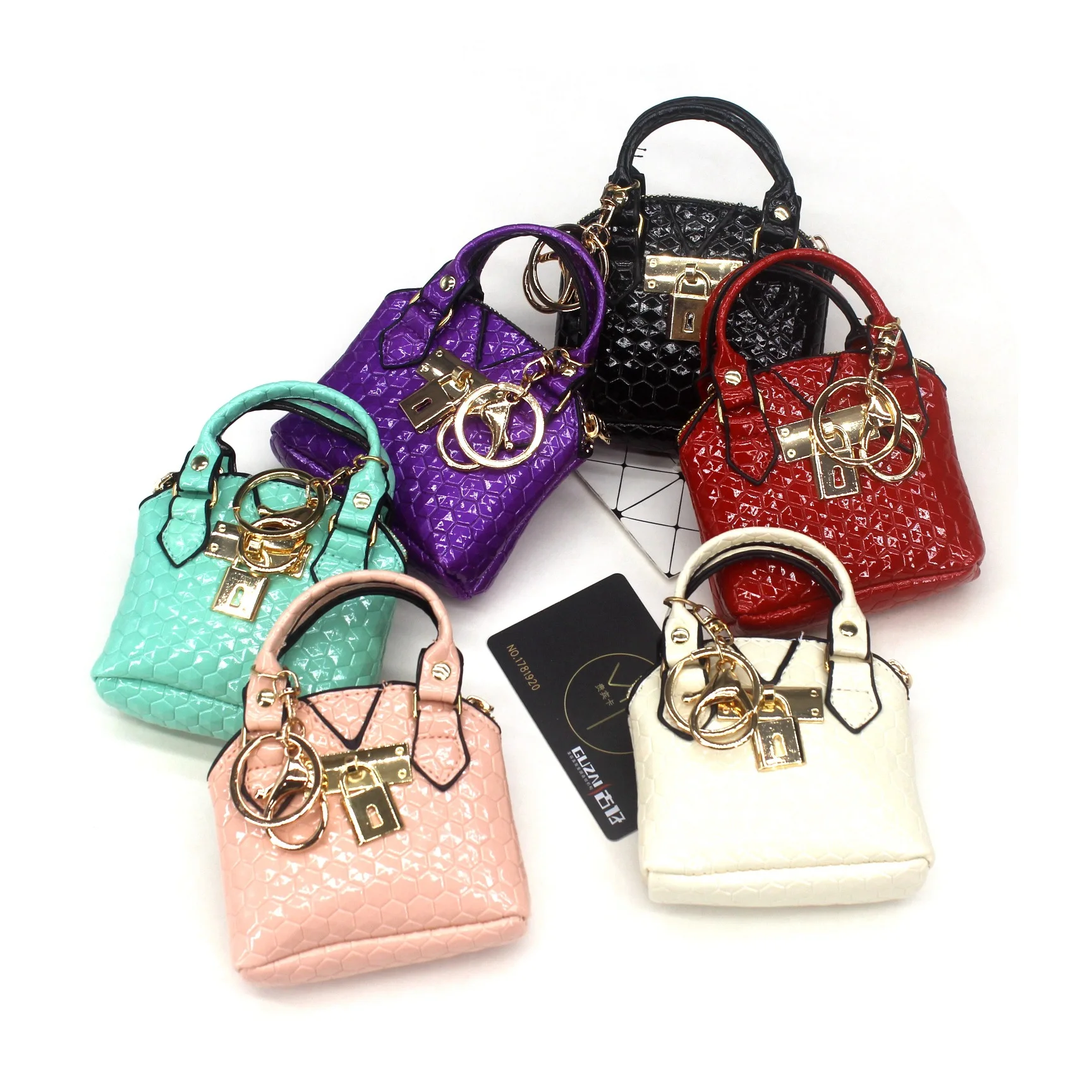 

Ladies Mini Leather Coin Purse Lock Key Wallet Small Bag