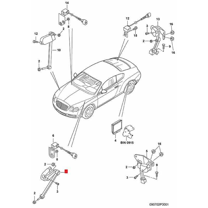 For Audi A8S8 VW Phaeton Bentley Continental Porsche Cayenne Left/Right Air Suspension Height Level Sensor 3W0941285C 3W0941286C