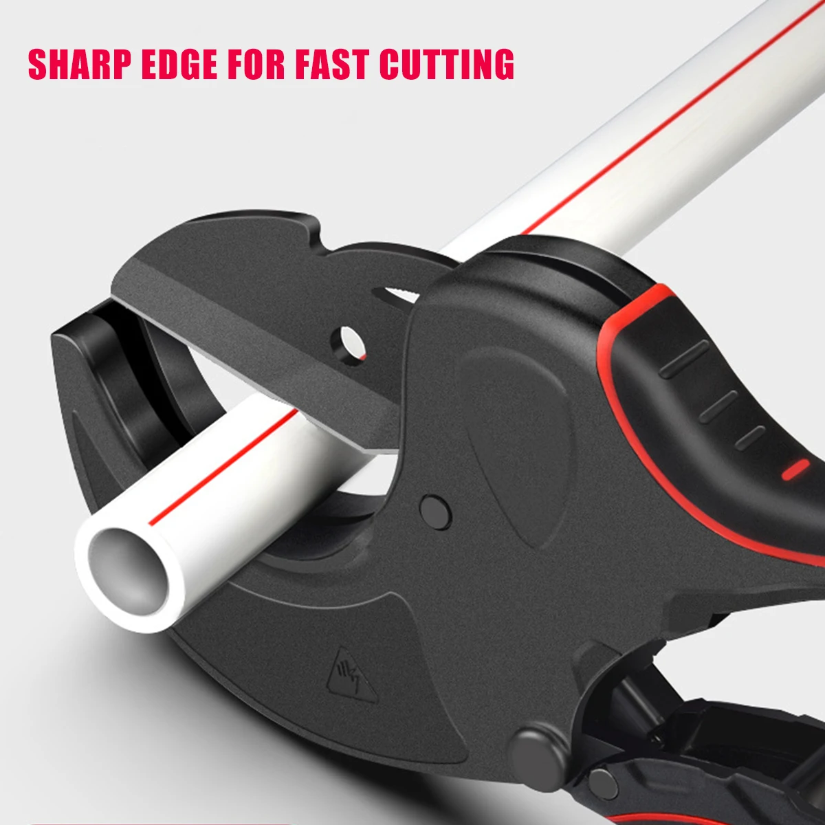 Scissors PVC Pipe Cutter Aluminum Alloy Body Ratchet Scissors Pipe Cutter PVC/PU/PP/PE Hose Cutting Hand Tools 32-75mm Opening 5
