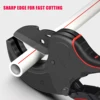 Scissors PVC Pipe Cutter Aluminum Alloy Body Ratchet Scissors Pipe Cutter PVC/PU/PP/PE Hose Cutting Hand Tools 32-75mm Opening 5