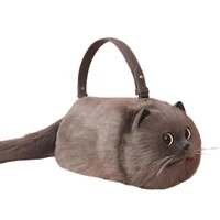Sac à bandoulière Design féminin, petit sac messager pour homme, polyvalent, fait à la main, en peluche, chat mignon, automne et hiver 6
