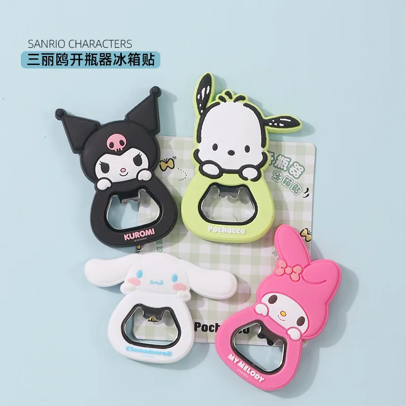 

Kawaii Sanrio Kurumi открывашка мультфильм Cinnamoroll симпатичные магнитные портативные наклейки на холодильник открывашка для фотографий подарки девушкам