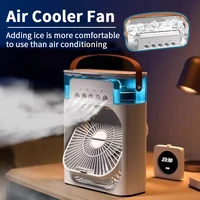 Ventilateur portable 3 en 1, climatiseur, mini refroidisseur d'air, veilleuse LED, humidificateur, réglage de l'air, pour le bureau et la maison 1