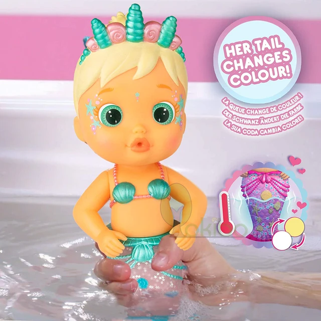 Baby Bath Toys for Kids Lovely Mermaids Throws Water and Makes Bubbles Aquatic Doll Mermaid doll for Girls Baby Toys 1 2 3 1