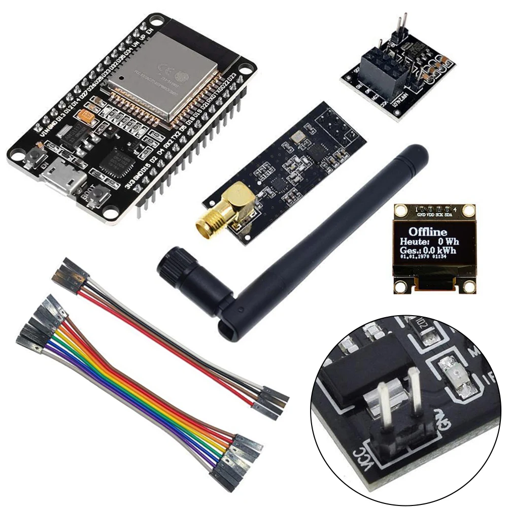 강력한 연결 OpenDTU, Hoymiles DIY 키트, ESP32 및 고성능, NRF24L01 안테나 소켓