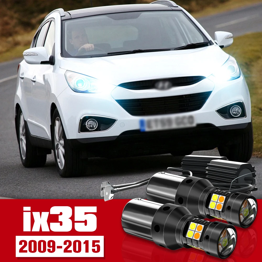 

2pcs Dual Mode Turn Signal+Daytime Running Light Accessories LED DRL For Hyundai ix35 2009-2015 2010 2011 2012 2013 2014