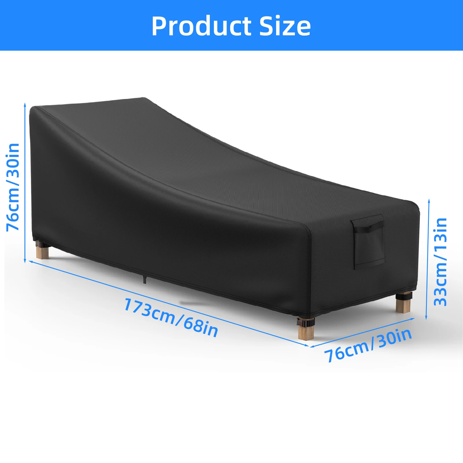 Furniture Covers Oxford Heavy Duty Patio Outdoor Waterproof and UV Resistant Lounge Chair Recliner Protective Cover