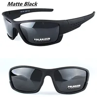 Lunettes de soleil polarisées à monture noire pour hommes et femmes, lunettes de conduite en argile, lunettes de soleil de pêche, UV400, nouveau 1