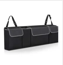 

Car Boot Organiser Waterproof Kick Mats Car Organiser Seat Back Protectors, Multi-Pocket Durable Foldable Cargo Net Storage for